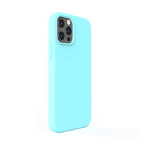 Husa iPhone 12 / 12 Pro Lemontti Liquid Silicon Tiffany Blue