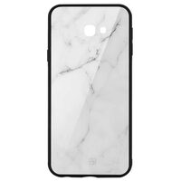Carcasa Sticla Samsung Galaxy J4 Plus Just Must Glass Print White Marble