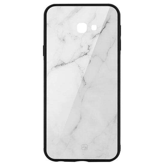 Carcasa Sticla Samsung Galaxy J4 Plus Just Must Glass Print White Marble