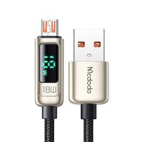 Cablu USB-A la MicroUSB Mcdodo Digital Pro Silver (QC4.0, 1.2m, 3A, 18W)