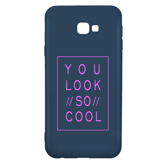 Husa Samsung Galaxy J4 Plus Lemontti Silicon Blue Silky Art You Look So Cool Magenta