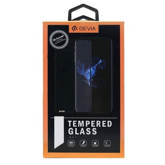 Folie Oppo A15 Devia Frame Sticla Full Fit Black