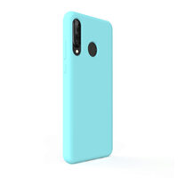 Husa Huawei P30 Lite Lemontti Liquid Silicon Tiffany Blue