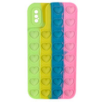 Husa iPhone X / XS Lemontti Heart Pop it Multicolor 4