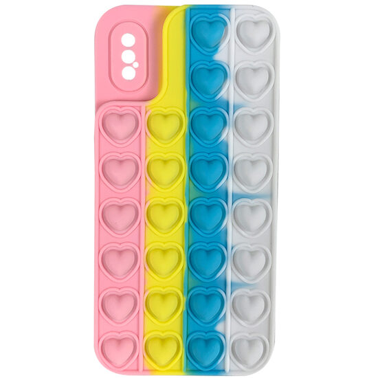 Husa iPhone X / XS Lemontti Heart Pop it Multicolor 2