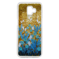 Carcasa Samsung Galaxy J6 Plus Lemontti Liquid Sand Blue Flowers