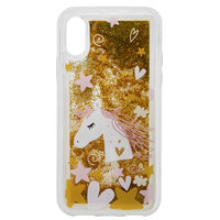 Husa iPhone XS / X Lemontti Liquid Sand Unicorn Glitter