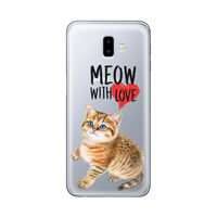 Husa Samsung Galaxy J6 Plus Lemontti Silicon Art Meow With Love