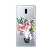 Husa Samsung Galaxy J6 Plus Lemontti Silicon Art Watercolor Unicorn