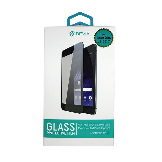 Folie Samsung Galaxy J3 (2017) Devia Frame Sticla Full Fit Black