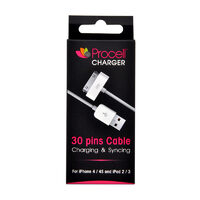 Cablu 30-Pin Procell USB Alb