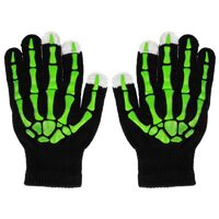 Lemontti Manusi Touchscreen Black Skeleton Green