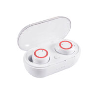 Casti Bluetooth TWS-C12 Power Bank White & Red