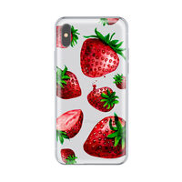 Husa iPhone X / XS Lemontti Silicon Art Strawberries