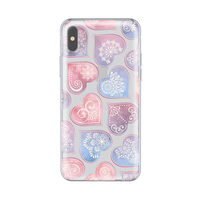 Husa iPhone X / XS Lemontti Silicon Art Hearts