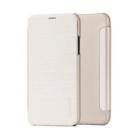 Husa iPhone X / XS Meleovo Smart Flip Gold (spate mat perlat si fata cu aspect metalic)