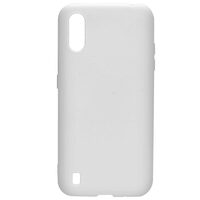 Husa Samsung Galaxy A01 Lemontti Silicon Silky Semitransparent Alb
