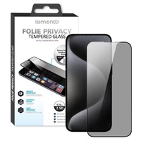 Folie iPhone 14 Pro Max Lemontti Sticla Privacy Full Fit Black