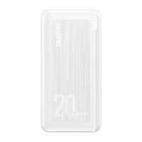 Acumulator extern Dudao 20000 mAh, Incarcare rapida 3.0, 20W, 2x USB / USB Type C Alb