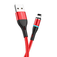 Cablu Borofone BU16 Skill USB la Lightning, 1.2m Rosu