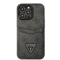 Husa iPhone 13 Pro Guess 4G Saffiano Double Card Negru
