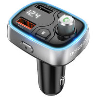 Modulator FM Borofone BC32 Sunlight Dual USB, Bluetooth, MP3, 2.4A, microSD, Negru