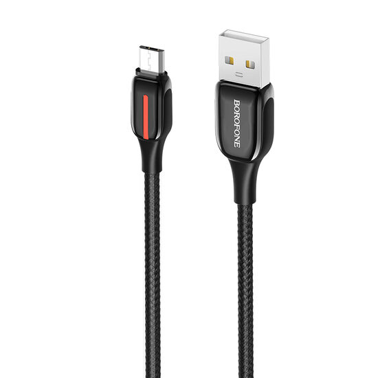 Cablu Borofone BU14 Heroic USB la MicroUSB, 1.2m Negru