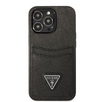 Husa iPhone 13 Pro Max Guess Saffiano Double Card Negru