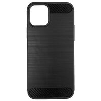 Husa iPhone 12 / 12 Pro Lemontti Carbon Case Flexible Negru