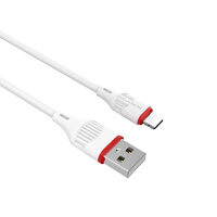 Cablu Borofone BX17 Enjoy USB la Lightning, 1m, Alb
