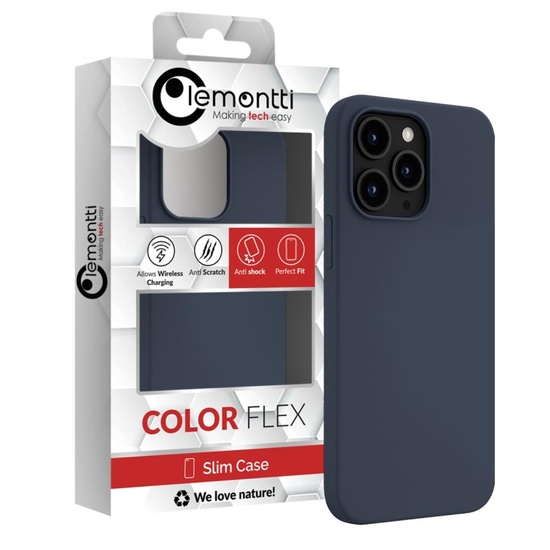 Husa iPhone 14 Pro Max Lemontti Liquid Silicon MagCharge Dark Blue