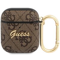 Husa Airpods Generation 1/2 Guess 4G Script Logo Maro