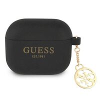 Husa Airpods 3 Guess Silicon 4G Charms Negru