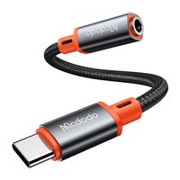 Adaptor Type-C la Jack 3.5mm Mcdodo Castle Series 11cm Black