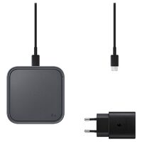 Incarcator Original Pad Wireless Samsung 15W cu incarcare rapida Negru (incarcator priza si cablu in