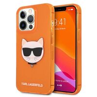 Husa iPhone 13 P Karl Lagerfeld Glitter Choupette Fluo Orange