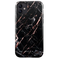 Husa iPhone 12 / 12 Pro Burga Dual Layer Rose Gold Marble