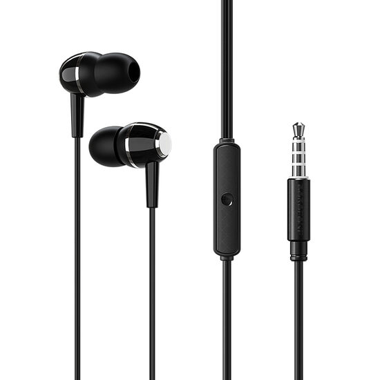 Casti In-Ear Borofone BM36 Acura cu microfon, Jack 3.5mm, Negru