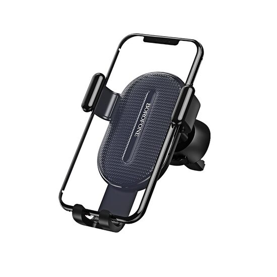 Suport Auto Borofone BH11 Gravity Negru, 4.6 inch, prindere la ventilatie