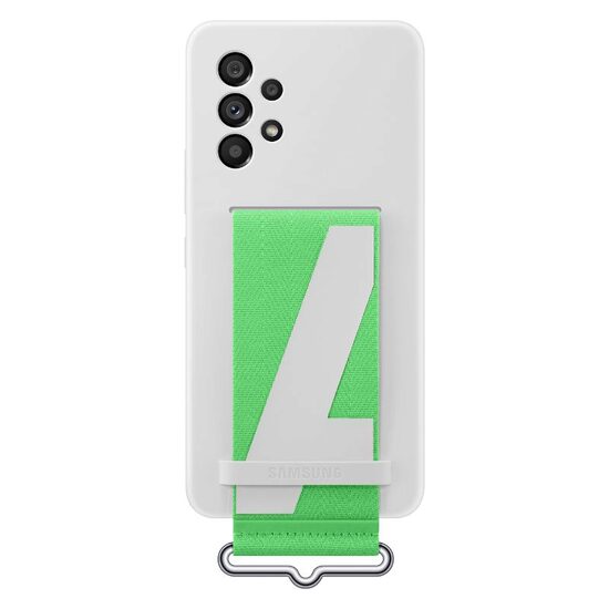 Husa Originala Samsung Galaxy A53 5G Silicone Cover with Strap White