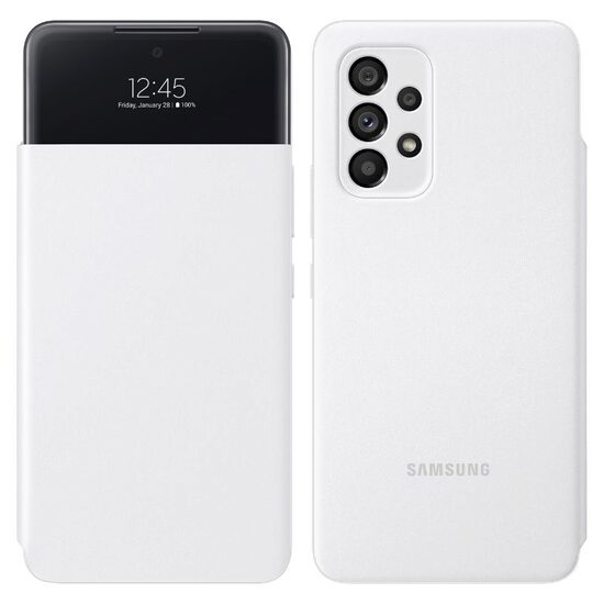 Husa Originala Samsung Galaxy A53 5G S View Wallet Cover White