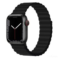 Curea Apple Watch 42mm / 44mm / 45mm Devia Deluxe Series Sport 3 Silicone Magnet Black