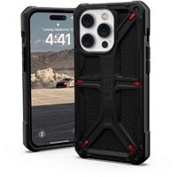 Husa iPhone 14 Pro UAG Monarch Series Kevlar Black, military drop tested
