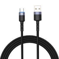 Cablu Tellur USB la Type-C cu LED, 2A, 2m, Negru