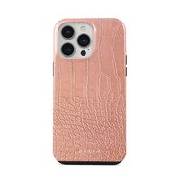 Husa iPhone 14 Pro Max Burga Dual Layer Pink Croco