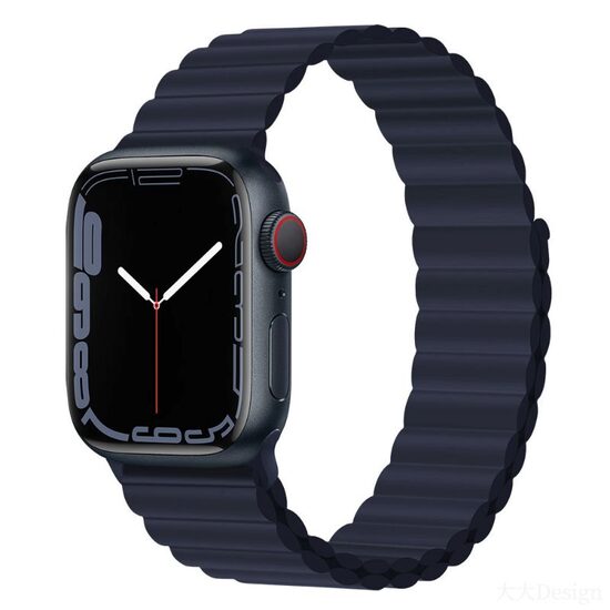 Curea Apple Watch 42mm / 44mm / 45mm Devia Deluxe Series Sport 3 Silicone Magnet Indigo