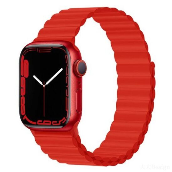 Curea Apple Watch 38mm / 40mm / 41mm Devia Deluxe Series Sport 3 Silicone Magnet Red