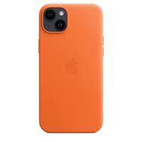 Husa Originala iPhone 14 Plus Apple Leather, MagSafe, Orange