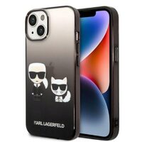Husa iPhone 14 Plus Karl Lagerfeld Gradient Karl&Choupette Negru