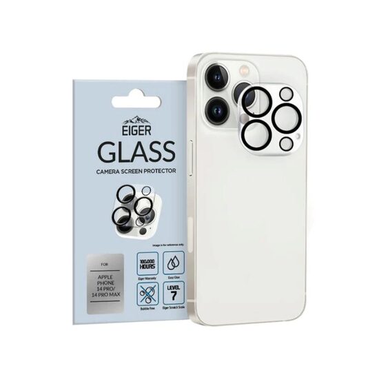 Folie Sticla Camera iPhone 14 Pro / 14 Pro Max Eiger 3D Glass Clear